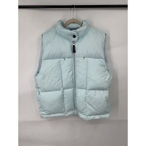 COACO New York Duck Down Puffer Vest Jacket Women XL Blue Nylon Gorpcore Outdoor